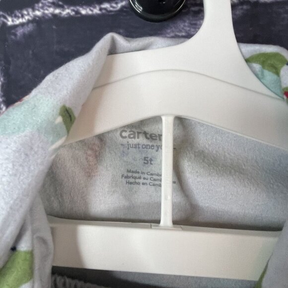 Just One You 5T Dinosaur Winter Christmas Pajama By Carters PJ 2-pc Set - Picture 5 of 12